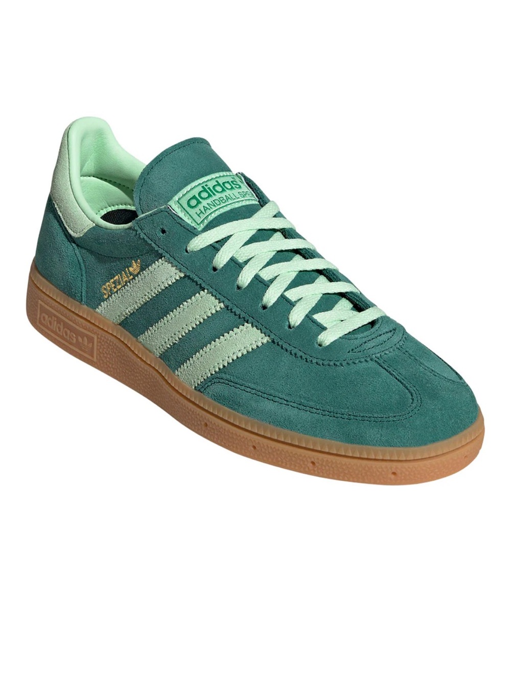 adidas Handball Spezial Suede Sneakers in Teal and Mint